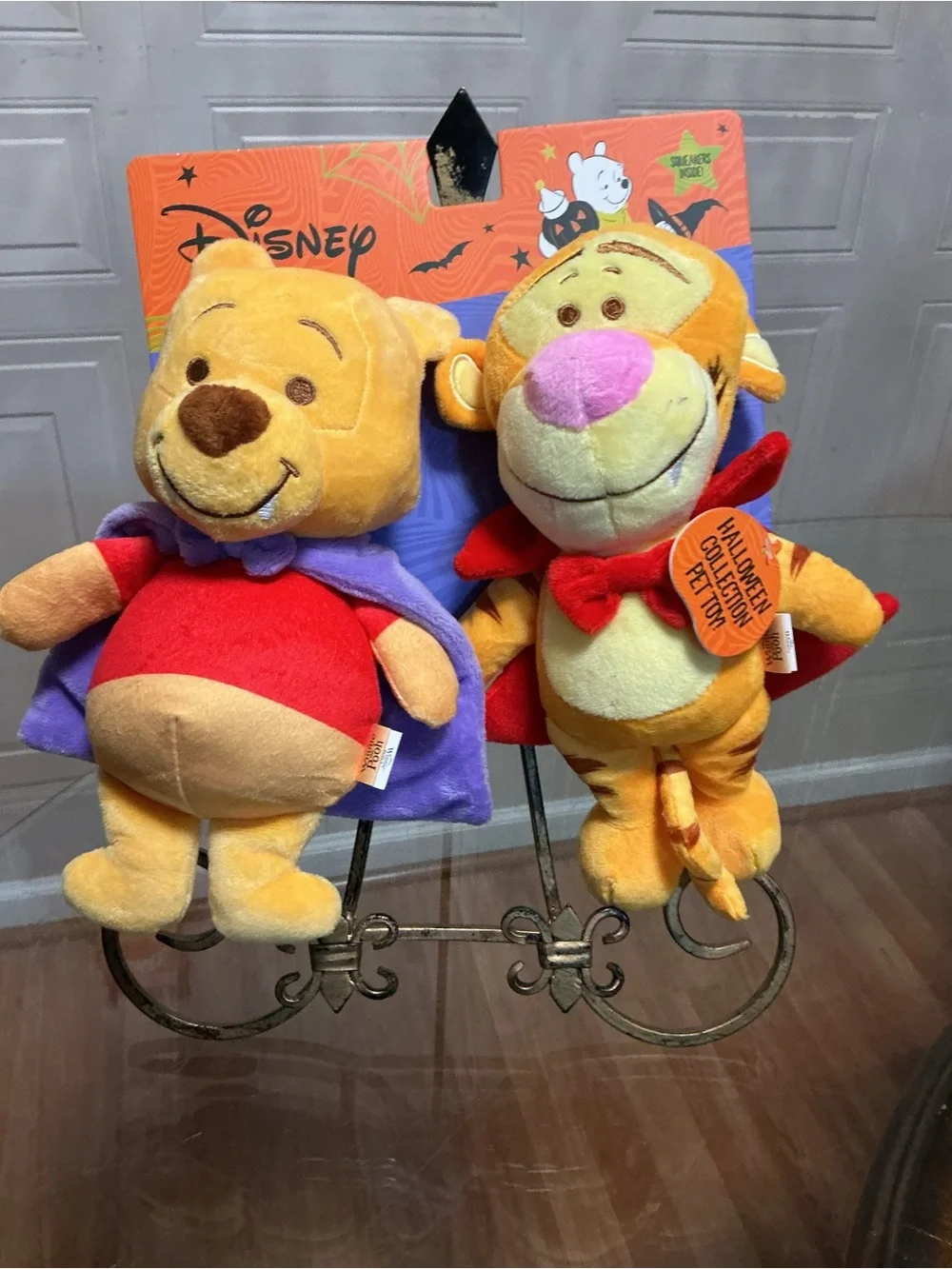 Disney Winnie the Pooh & Tigger 10” Halloween Set Of Dog Toys Clinker Squeaker